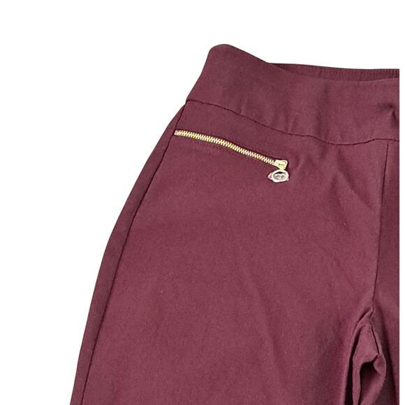 INC High Rise Vivid Zip Detail Purple  Pull On Skinny Pants Size 4 NWT - Picture 6 of 8